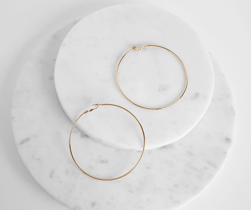Extra Large Sleek Hoops
