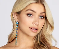 Triangle Gem Duster Earrings