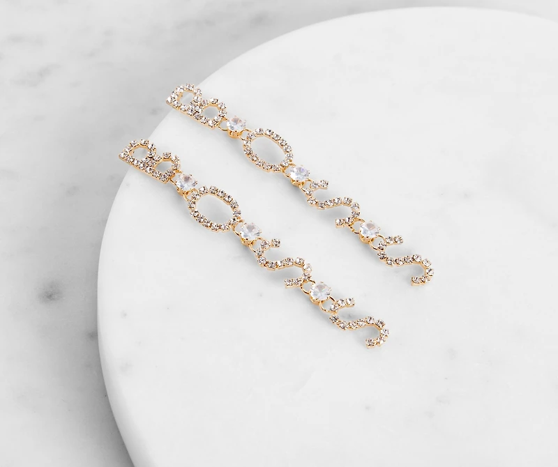 Boss Rhinestone Earrings