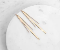 So Fine Rhinestone Duster Earrings