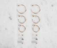 Simple Kind Of Life Hoop + Stud Set
