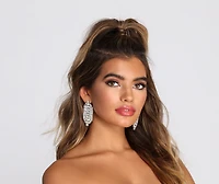 So Posh Rhinestone Duster Earrings