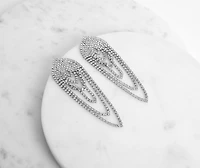 Super Swag Duster Rhinestone Earrings