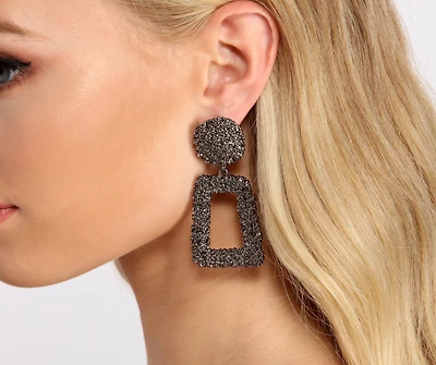 A Lil' Something Textured Door Knocker Earrings