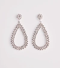 Dazzle Queen Teardrop Rhinestone Earrings