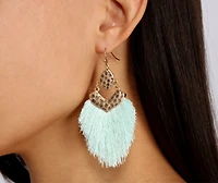Fab Day Tassel Fan Earrings