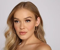 Chic Moment Chain Link Hoops