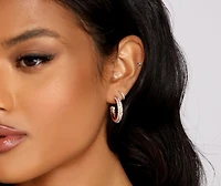Gorgeous Glam Three-Pack Hoop Earrings Set