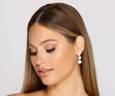 Dainty Cubic Zirconia Linear Earrings