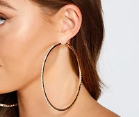 Bring The Drama Rhinestone Hoops