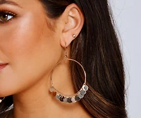Boho Babe Coin Hoop Earrings