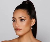 Stunning Diva Cubic Zirconia Teardrop Earrings