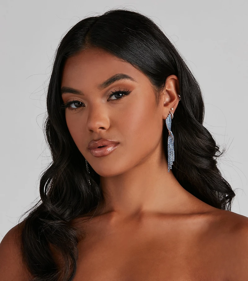 Twist Statement Rhinestone Earrings