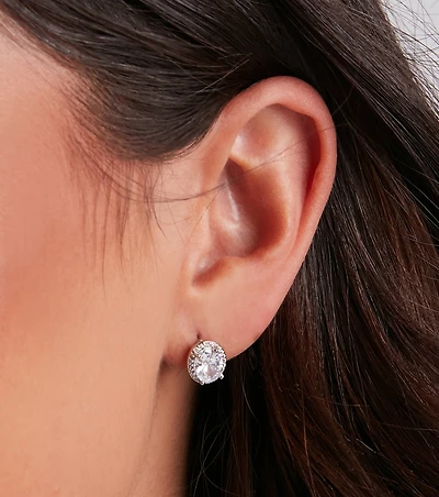 Luxurious Rhinestone Stud Earrings