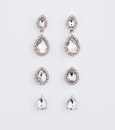 Chic Luxurious Rhinestone Earrings Set