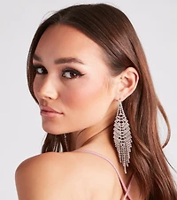Drama Lover Rhinestone Chandelier Earrings