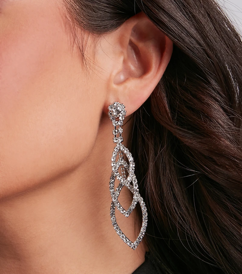 Gorgeous Radiance Rhinestone Duster Earrings