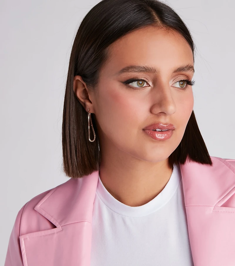 Chain To Three Earrings Set