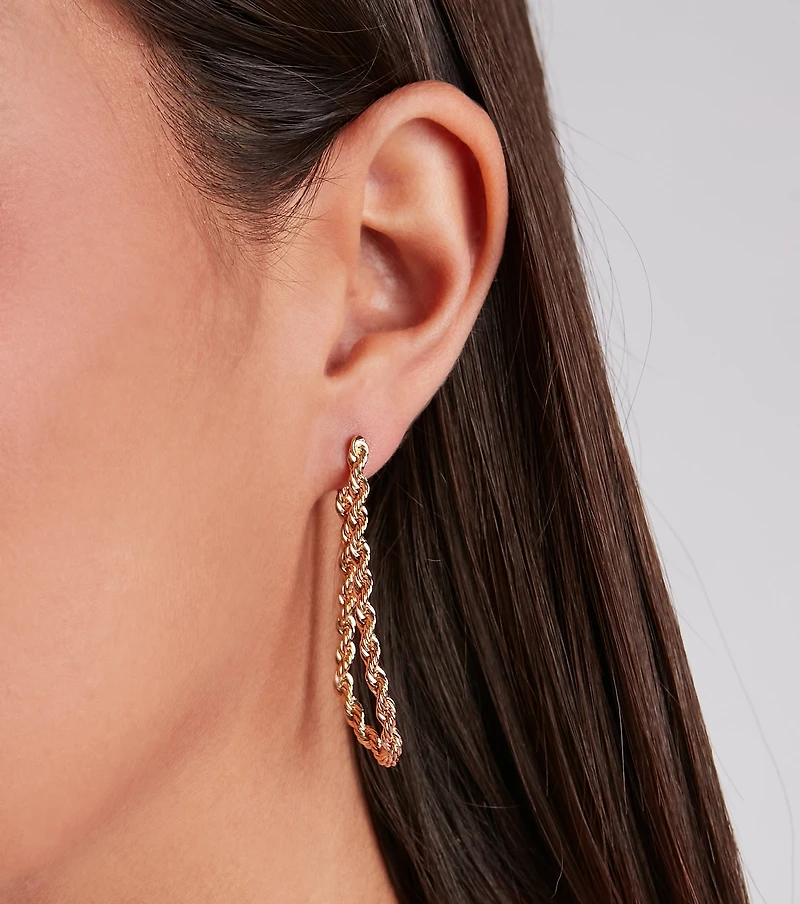 Chain To Three Earrings Set