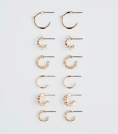 Casual Luxe Look Hoop Earrings Set