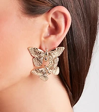 Go With The Glam Butterfly Statement Earrings