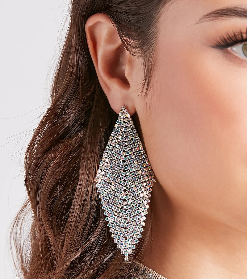 Captivating Glamour Rhinestone Statement Earrings