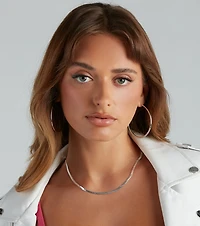 Simply Luxe 14K Gold Plated Large Hoop Earrings
