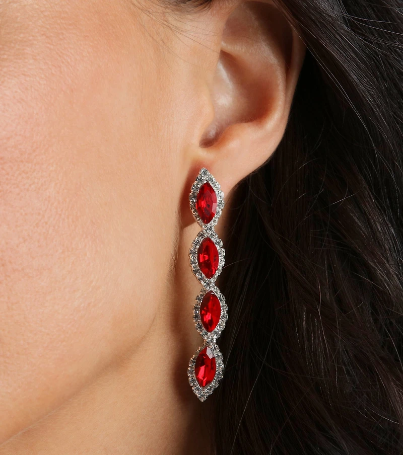 Feeling Regal Gemstone Duster Earrings