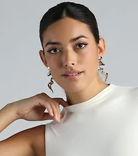 Add Some Drama Spiral Drop Earrings