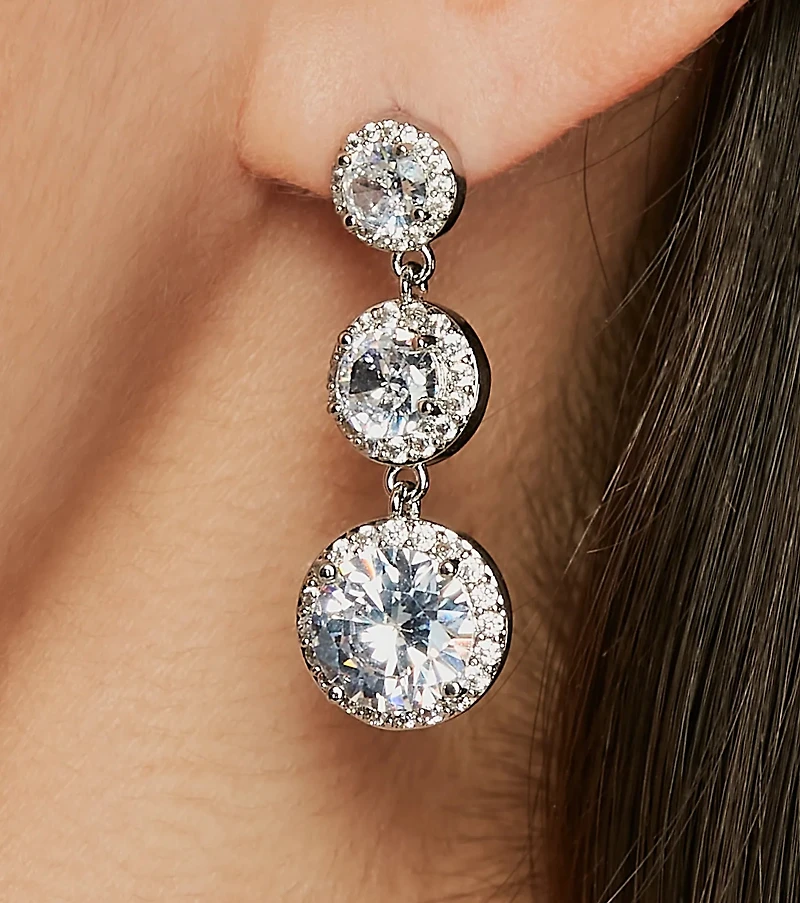 Fine Decadence Linear Rhinestone Earrings