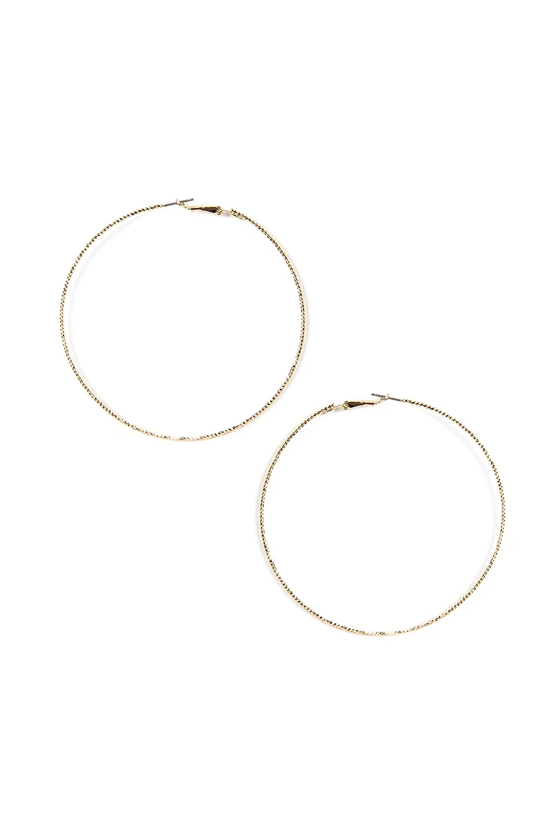 Thin Shimmer Hoops