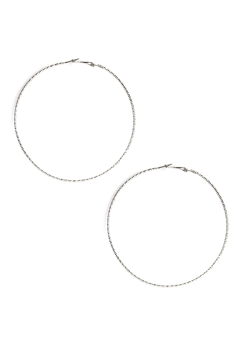 Thin Shimmer Hoops