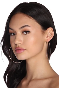 Thin Shimmer Hoops