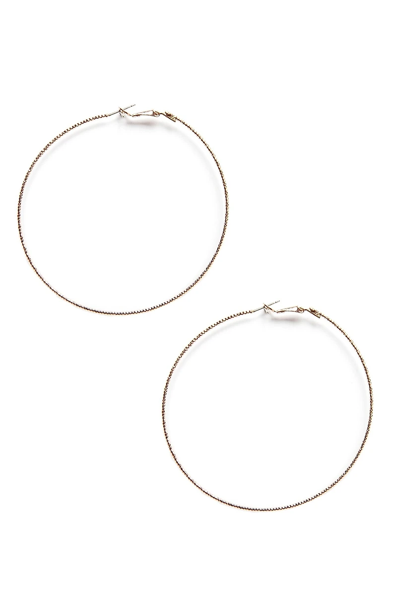 Thin Shimmer Hoops