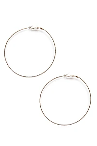 Thin Shimmer Hoops