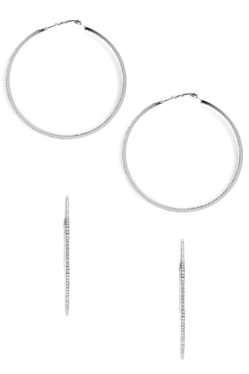 All About The Rhinestones Hoops
