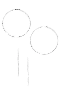 Extra Large Rhinestone Hoops