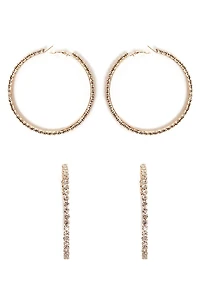 So Extra Rhinestone Hoops