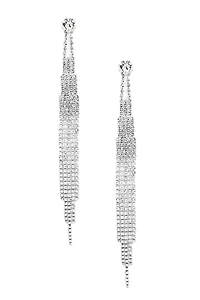 Famed Rhinestone Fringe Earrings