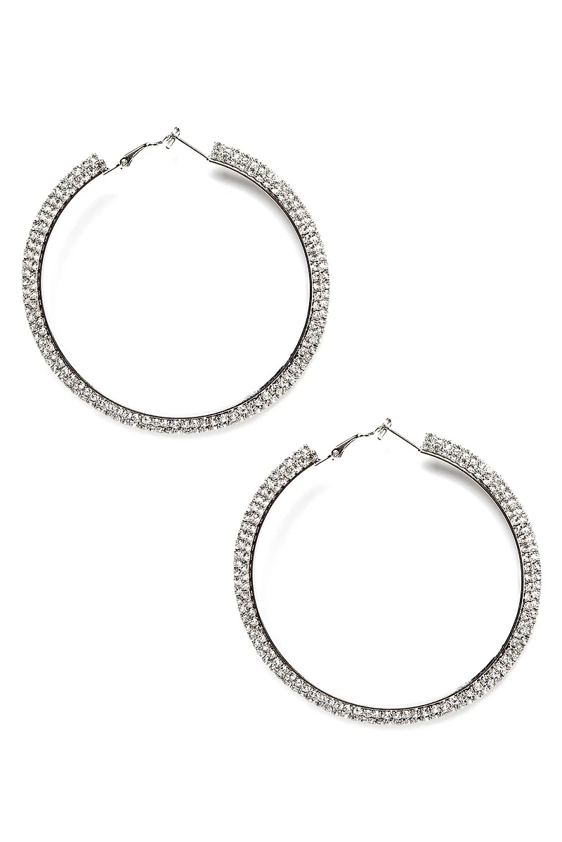 Shine Rhinestone Hoops