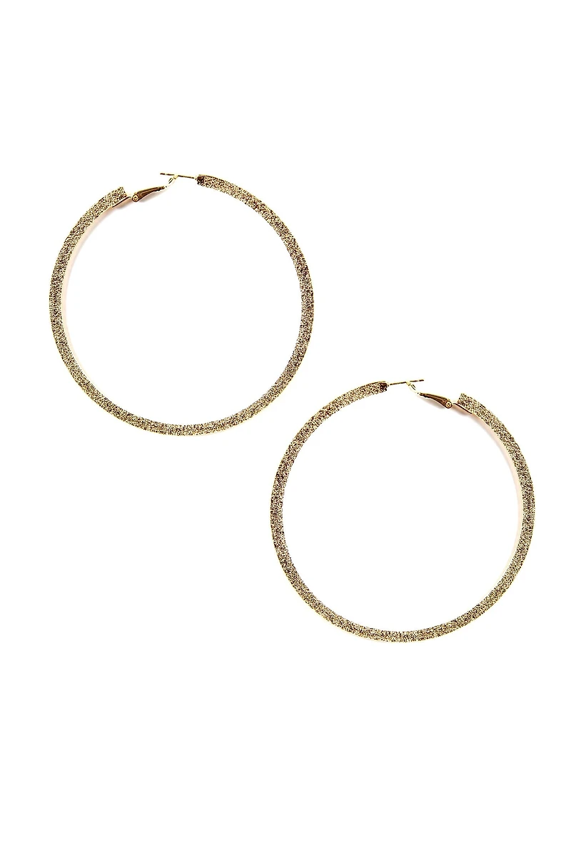 Large Textured Hoops