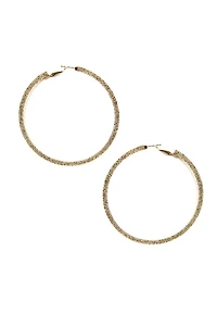 Large Textured Hoops