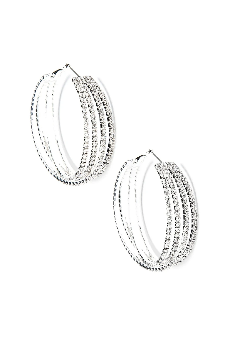 Add Some Sparkle Hoop Earrings