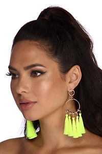 Everything's All Bright Tassel Earrings