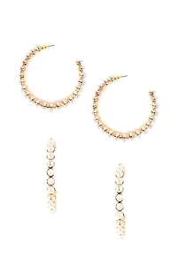 Pretty In Pearls Hoop Earrings