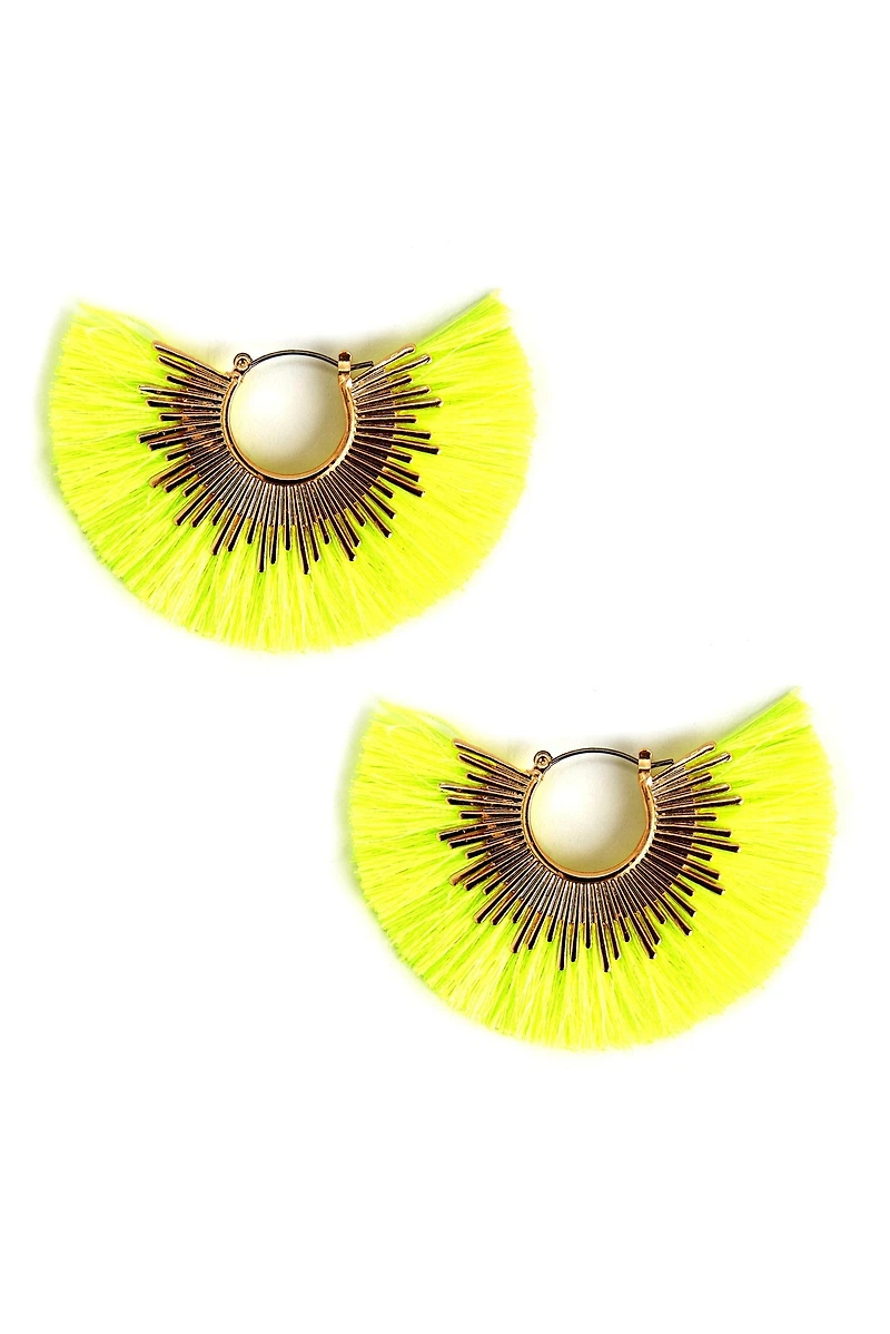 Full Fan Tassel Earrings