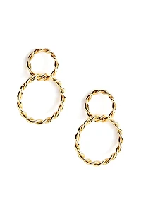 Twisted Double Hoop Earrings