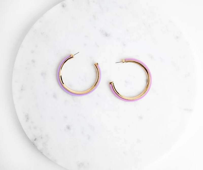 Split Personality Hoop Earrings