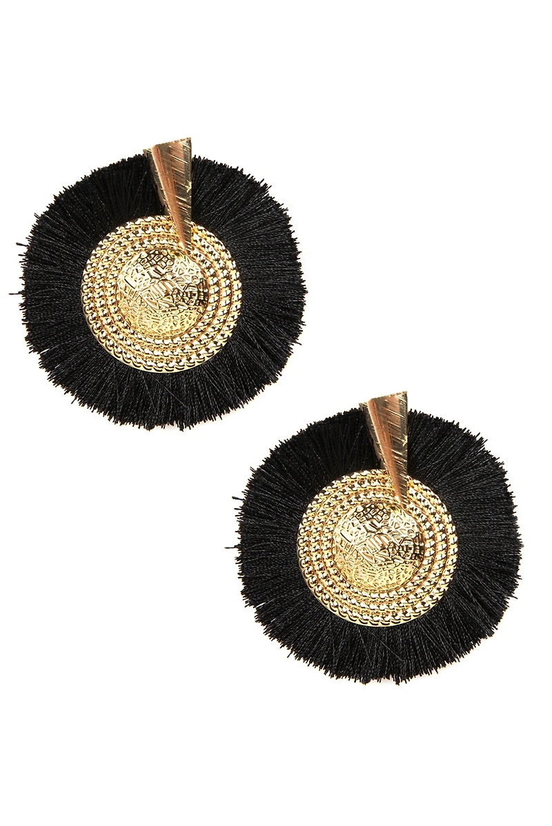 Full Fan Tassel Earrings