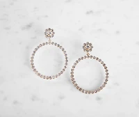 Bling And Bloom Hoop Earrings